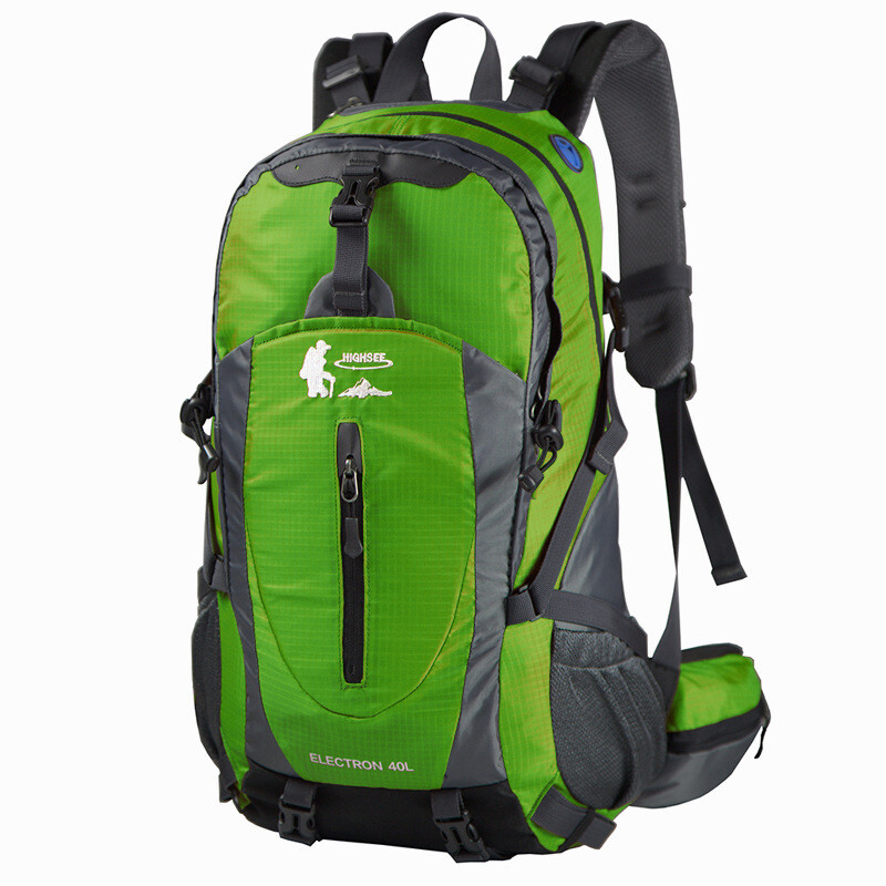 HIGHSEE 双肩包 背包 户外用品 登山包 运动包 黑色 简约版50L
